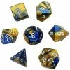 Chessex Gemini Blue-Gold/white Poly 7 Dice