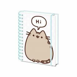 Home & Gifts Pusheen Says Hi A5 Wiro Notebook