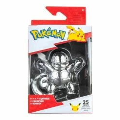 Pokemon 25th Celebration: 3" Silver Squirtle Figurine