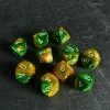 Chessex Gemini D10 Set Gold/Green/White