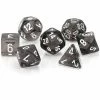 Chessex Tabletop Translucent Smoke/White Polyhedral 7 Die Set