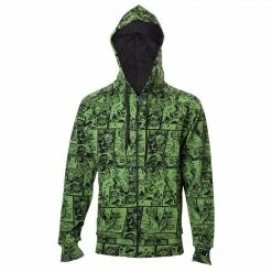 Geek-Aboo The Hulk Comic Book Pattern Hoodie Geek Gear