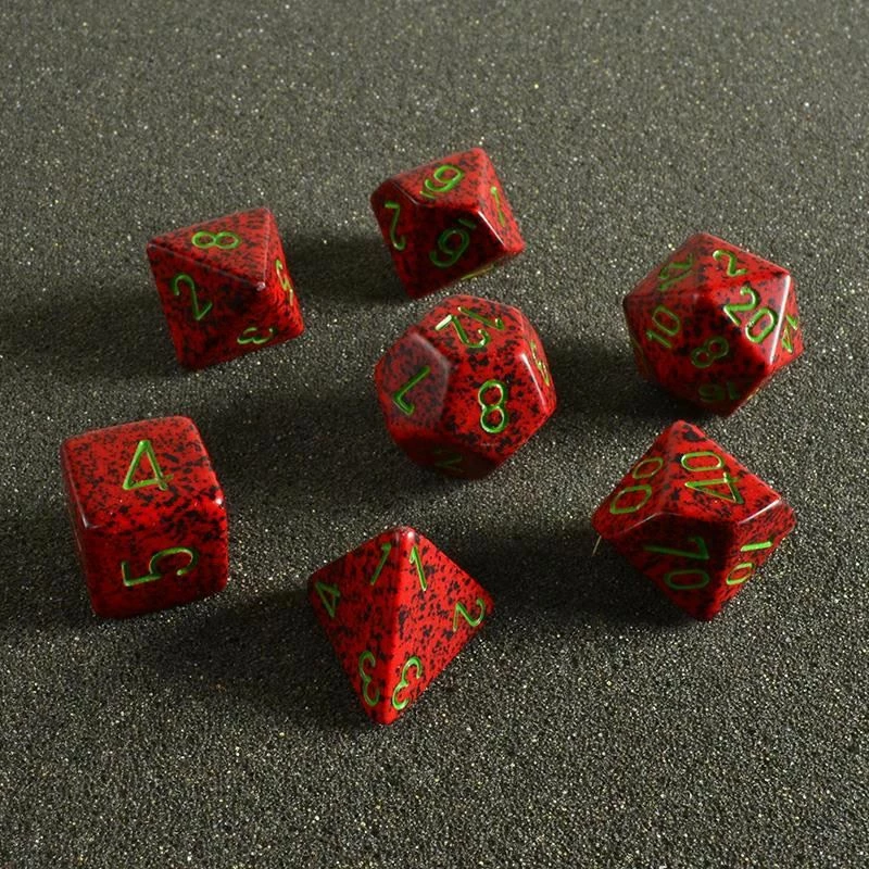 Chessex Dice Speckled Poly 7 Set Strawberry