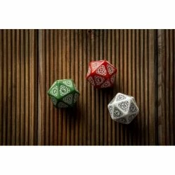 Q-Workshop D20 Level Counter Red & White Dice Tabletop