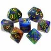 Chessex Tabletop Festive Rio/Yellow Polyhedral 7 Die Set