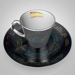 Back To The Future BTTF Car Mirror Mug & Plate