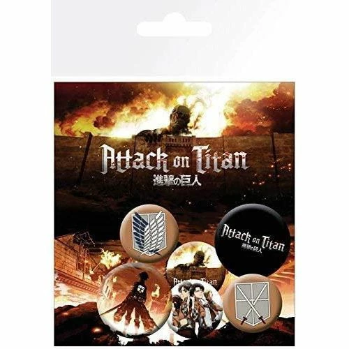 Anime & Manga Gifts Attack On Titan Characters Badge Pack
