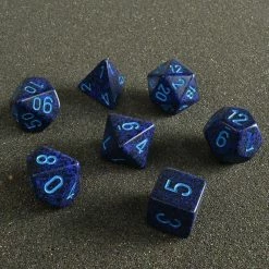 Chessex Tabletop Speckled Poly 7 Set Cobalt