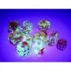 Chessex Nebula Red/Silver Luminary 7-Die Set Tabletop