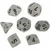 Chessex Tabletop Frosted Poly 7-Die Clear/black
