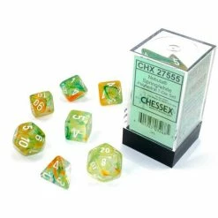 Chessex Nebula Spring/White 7-Die Set