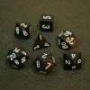 Tabletop Chessex Opaque Poly 7-Die Set - Black/White