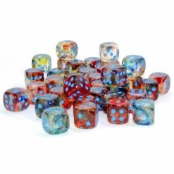 Chessex Tabletop Nebula Primary/Blue 12mm D6 Dice Block (36 Dice)