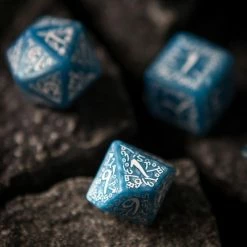Q-Workshop Tabletop Elvish Glacier/White Dice Set