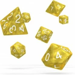 Oakie Doakie Dice Tabletop Oakie Doakie - Marble Yellow RPG Dice Set
