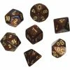 Chessex Tabletop Scarab Poly 7 Blue Blood/Gold