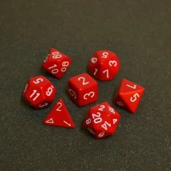 Dice Chessex Opaque Poly 7-Die Set - Red/White