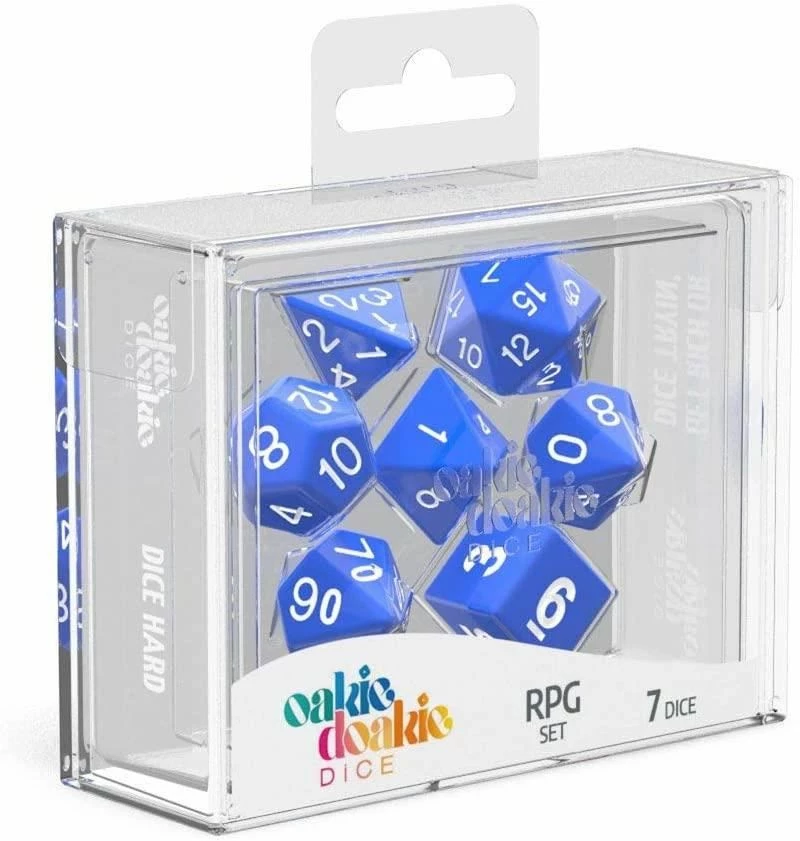 Oakie Doakie Dice Oakie Doakie - Solid Blue RPG Dice Set Tabletop