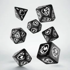 Q-Workshop Dragons Black/White Dice Set