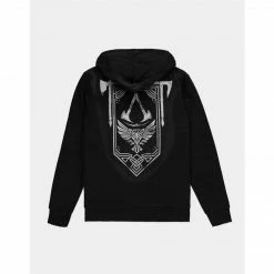 Geek-Aboo Assassin's Creed: Black Zip Crest Banner Hoodie