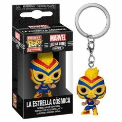 Marvel: Lucha Libre Home & Gifts POP Keychain: Marvel Lucha Libre - Captain Marvel