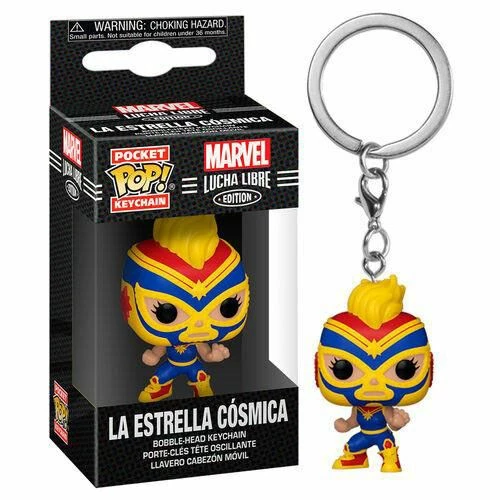 Marvel: Lucha Libre Home & Gifts POP Keychain: Marvel Lucha Libre - Captain Marvel