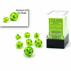 Chessex Mini-Poly 7 Vortex Green/Black