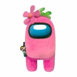 Among Us Pink Crewmate W/ Flower Hat 12" Plush Gaming