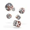 Oakie Doakie Dice Tabletop Oakie Doakie 16mm D6 Set Of 12 - Gemdice, Silver Rust