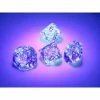 Chessex Tabletop Nebula Nocturnal/Blue Luminary Set Of Ten D10s