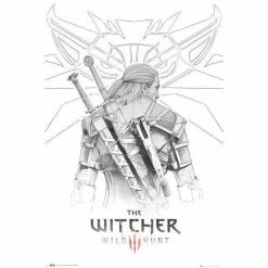 The Witcher Geralt Sketch Maxi Poster 43 Gaming