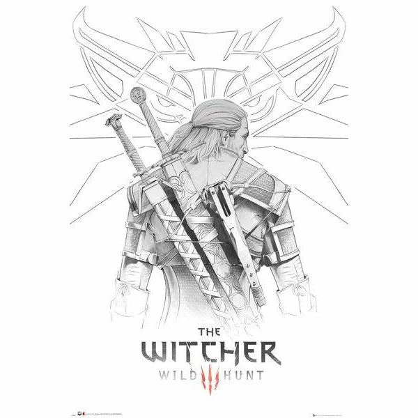 The Witcher Geralt Sketch Maxi Poster 43 Gaming