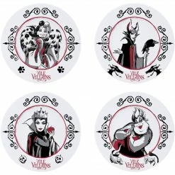 Film & TV Disney Villains Set Of 4 Plates