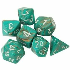 Chessex Dice Marble Oxi-Copper Polyhedral 7 Die Set