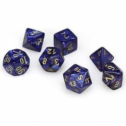 Chessex Dice Scarab Poly 7-Die Set RBlue/G