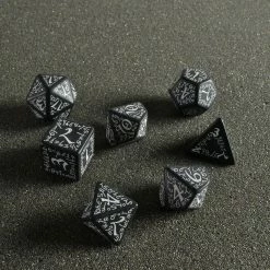 Q-Workshop Elvish Black/White Dice Set