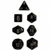 Chessex Opaque Poly 7 Set Black/Gold Tabletop