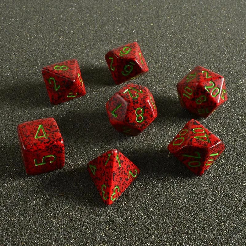 Chessex Dice Speckled Poly 7 Set Strawberry