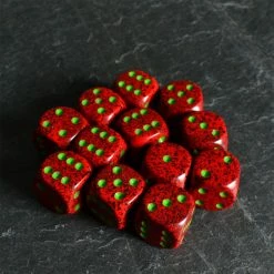 Chessex Strawberry Speckled D6 Set