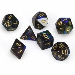 Chessex Lustrous Shadow/Gold Poly 7 Tabletop