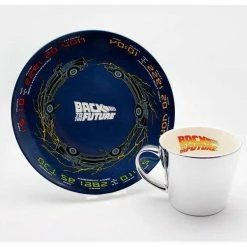 Back To The Future BTTF Car Mirror Mug & Plate