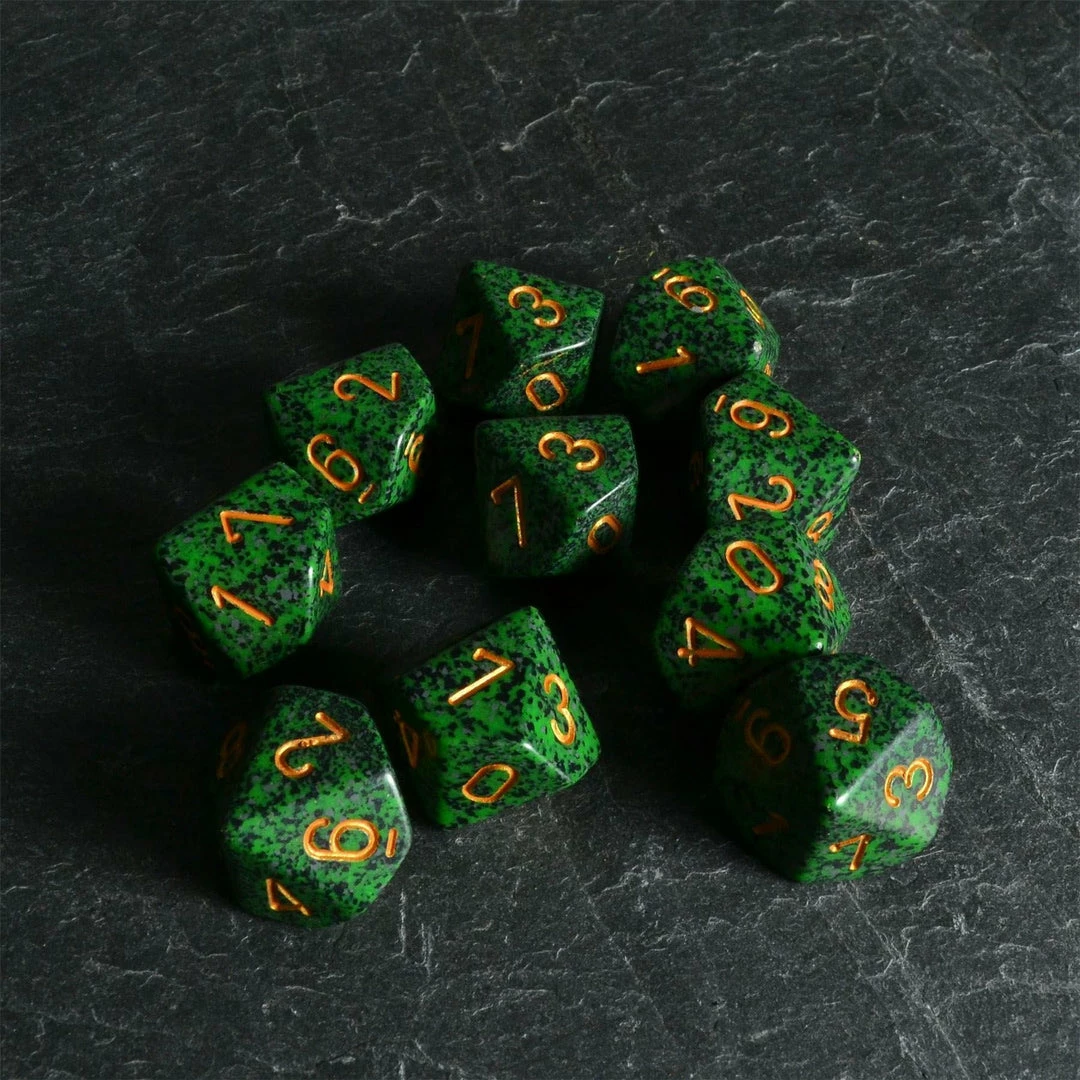 Chessex Speckled D10 Set Golden Recon Tabletop