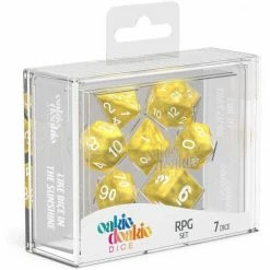 Oakie Doakie Dice Tabletop Oakie Doakie - Marble Yellow RPG Dice Set