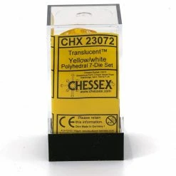 Chessex Tabletop Translucent Yellow/White Polyhedral 7 Die Set