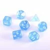 Chessex Borealis Sky Blue/White Polyhedral 7 Die Set Dice