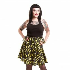 Film & TV Batman Bat Shade Dress Ladies Black Goth Emo Punk