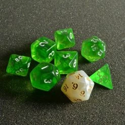 Sirius Dice Polyhedral Set Translucent Green