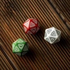 Q-Workshop D20 Level Counter Red & White Dice Tabletop