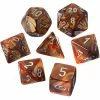 Chessex Lustrous Gold/Silver Polyhedral 7 Die Set