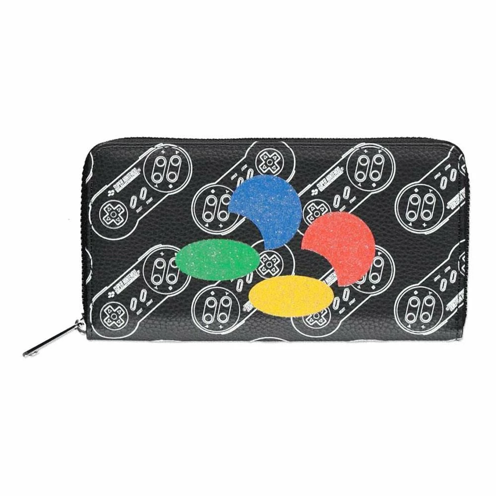 Nintendo SNES AOP Zip Around Wallet Gaming